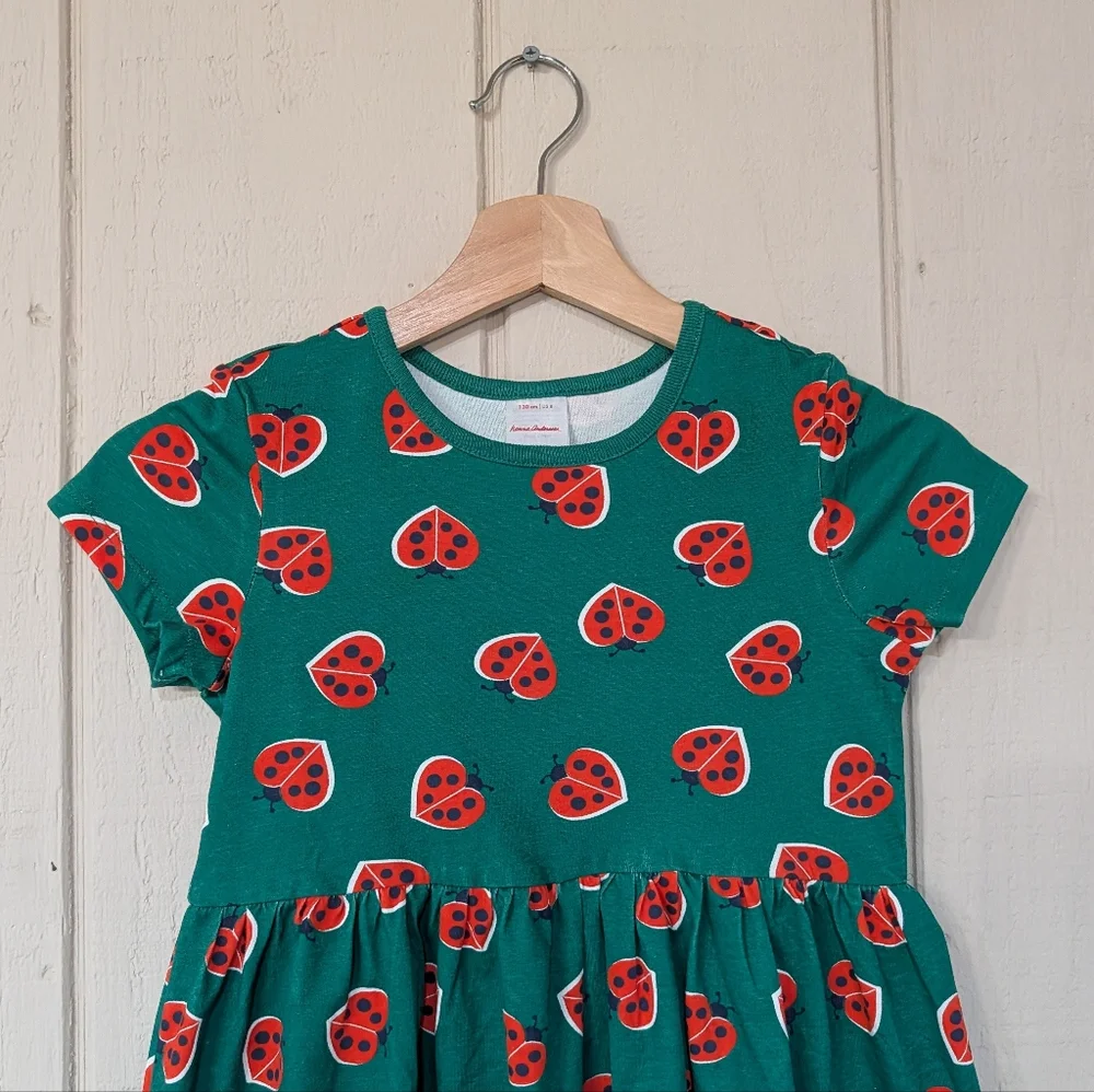 Hanna Andersson Play Dress With Pockets Love‎ Bugs Ladybug Heart